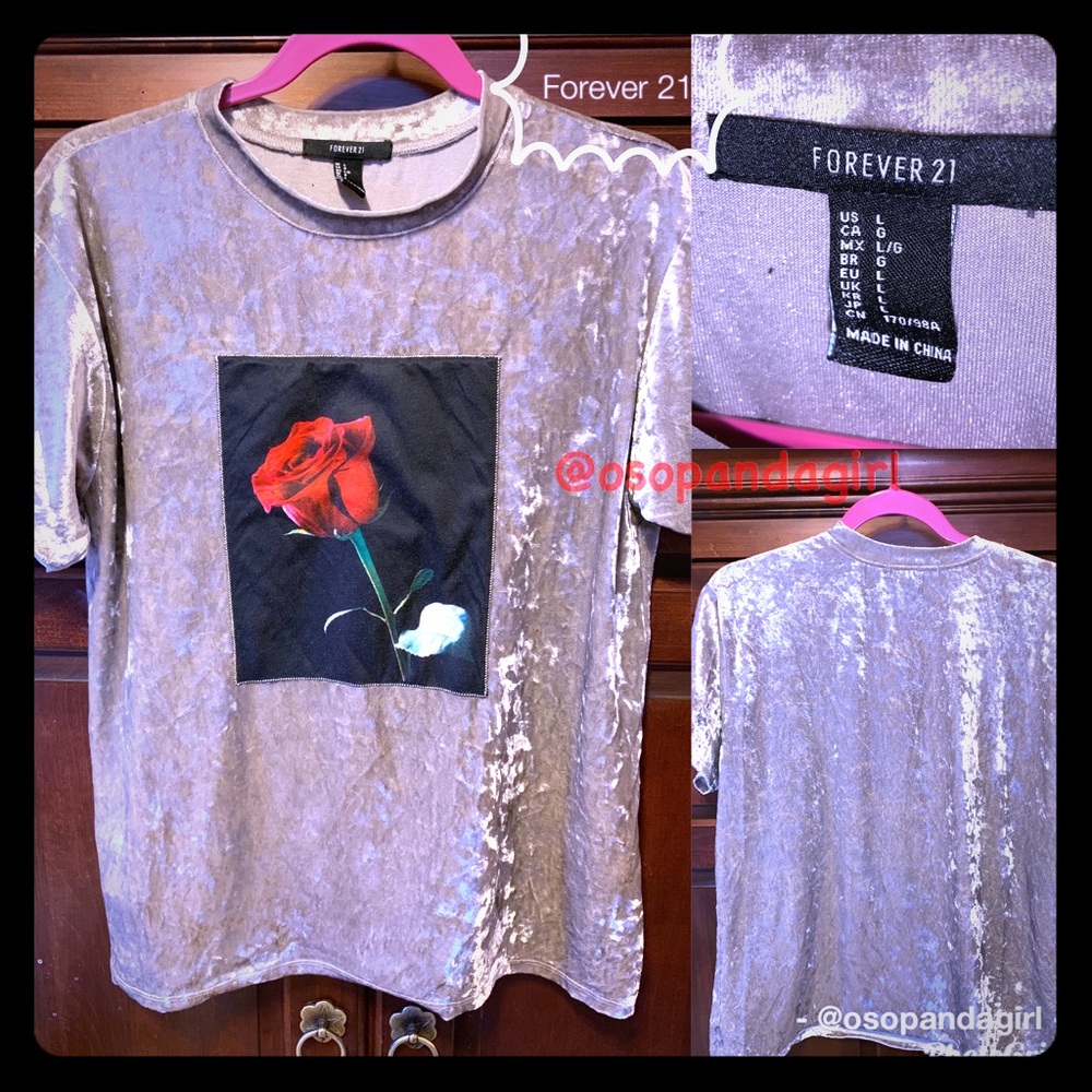 Forever 21 velvet smock Top